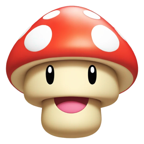Mario-style Toadstool Mushroom Princess Peach sticker