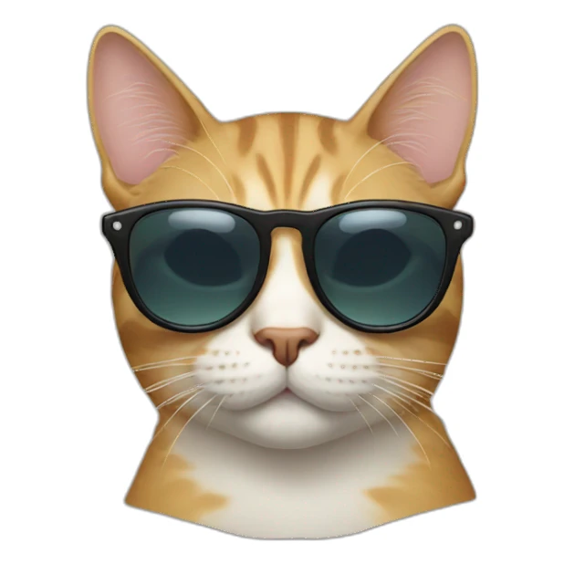 Cat with sunglasses sticker