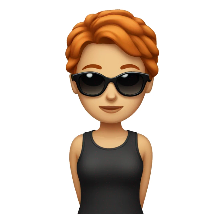 Redhead in sunglasses sticker