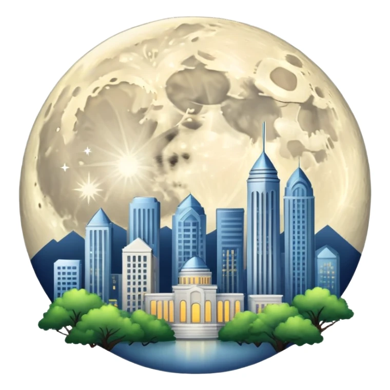 Moon over atlanta sticker