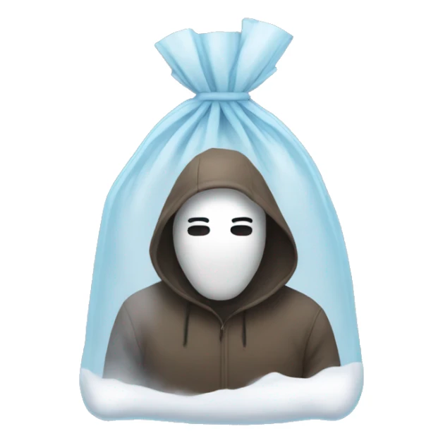 Snow in a see through bag no face sticker