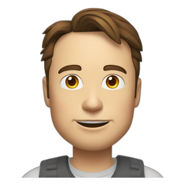 Elon musk qui fait des travaux sticker