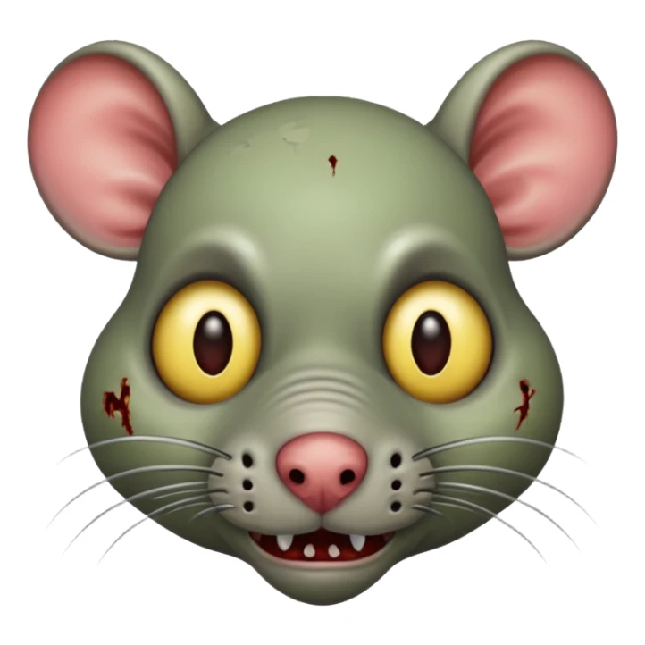 Zombie rat face sticker