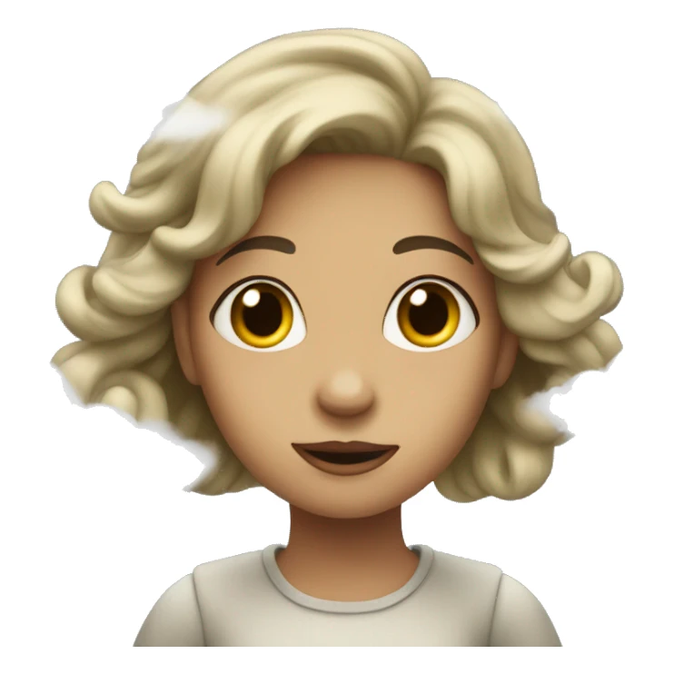 girl in the clouds sticker