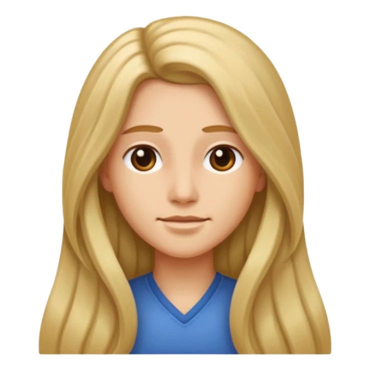 Long let down hair sticker