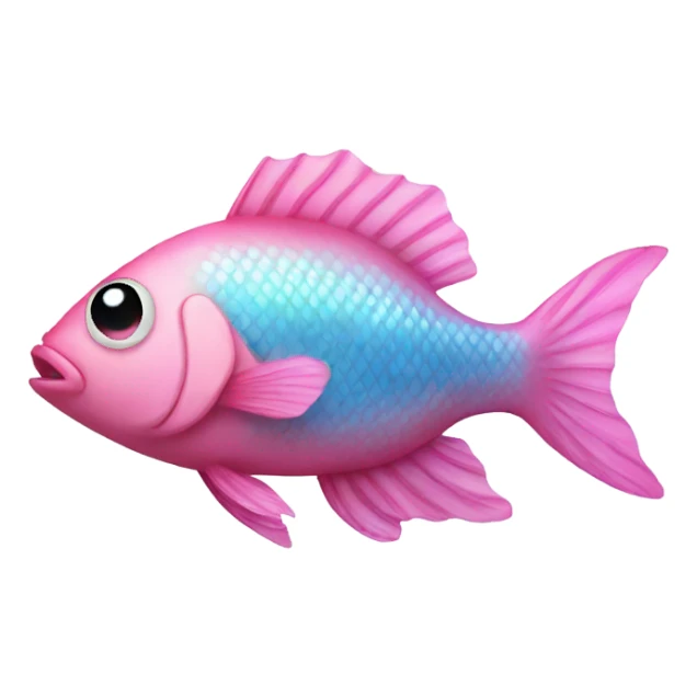 pink fish sticker