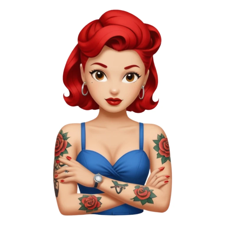 arm pin up tattoo all sticker
