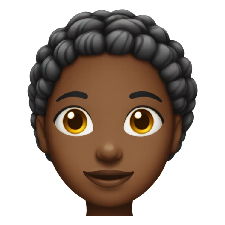 Black girl with red braids sticker