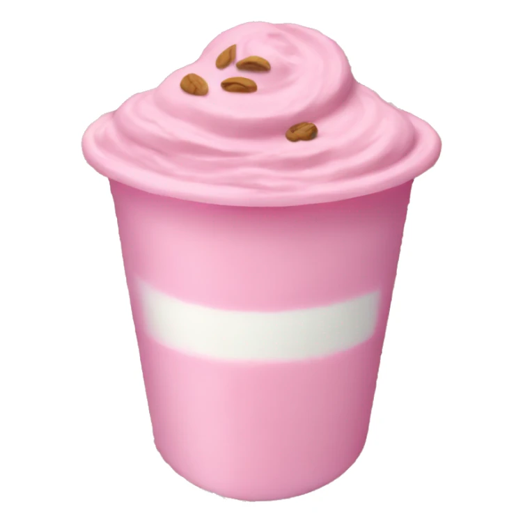 pink yogurt with oats on the side sticker