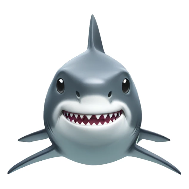 Shark with a top ha sticker