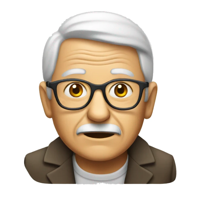 Old person with money sticker