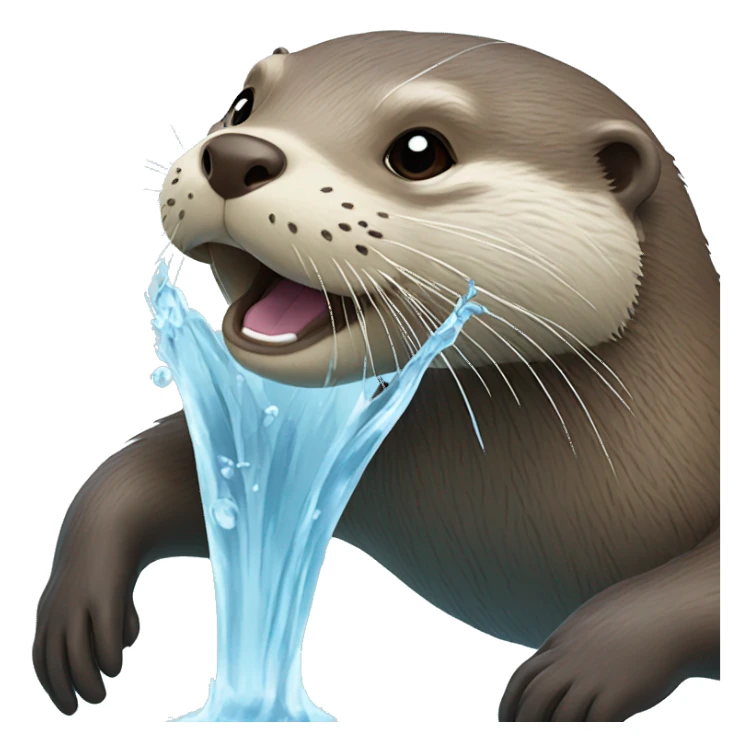 Otter splashing in water sticker