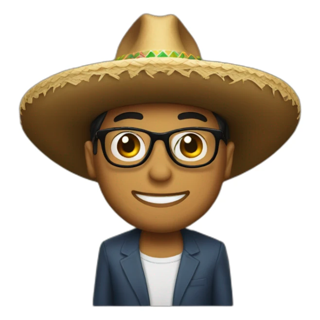 Ridwan Kamil with sombrero hat sticker