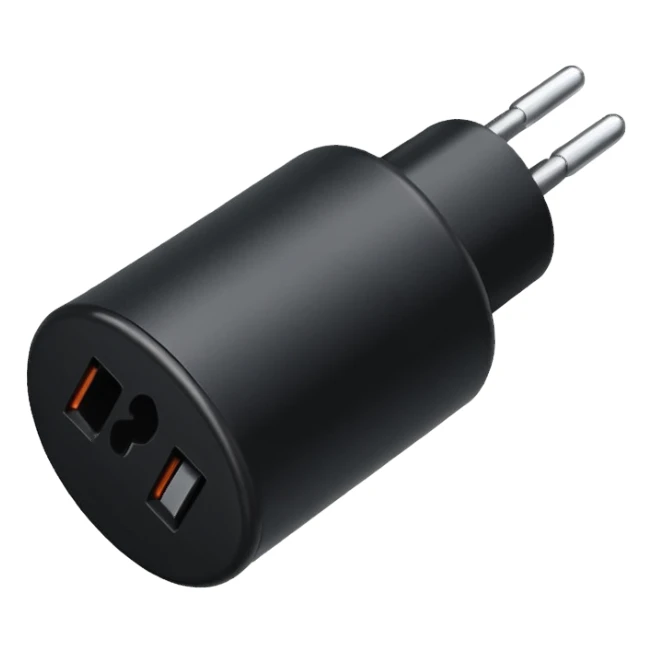 black electric plug sticker