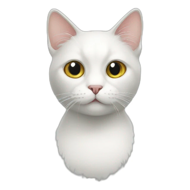 cat with glass ,white eye sticker