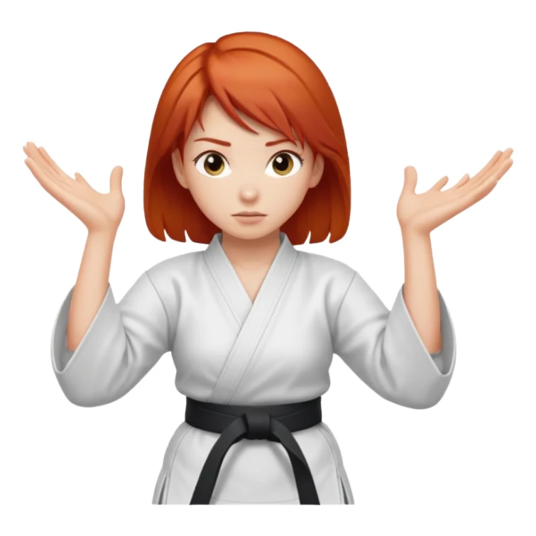 Redhaired Aikido girl sticker
