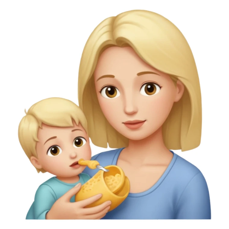 mother feeding sticker