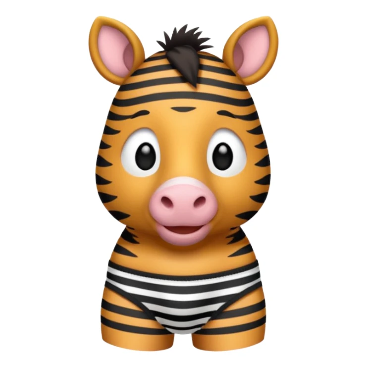  zebra in underwear sticker