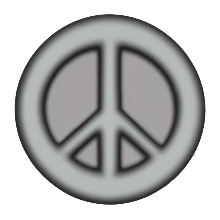 Round peace sign sticker