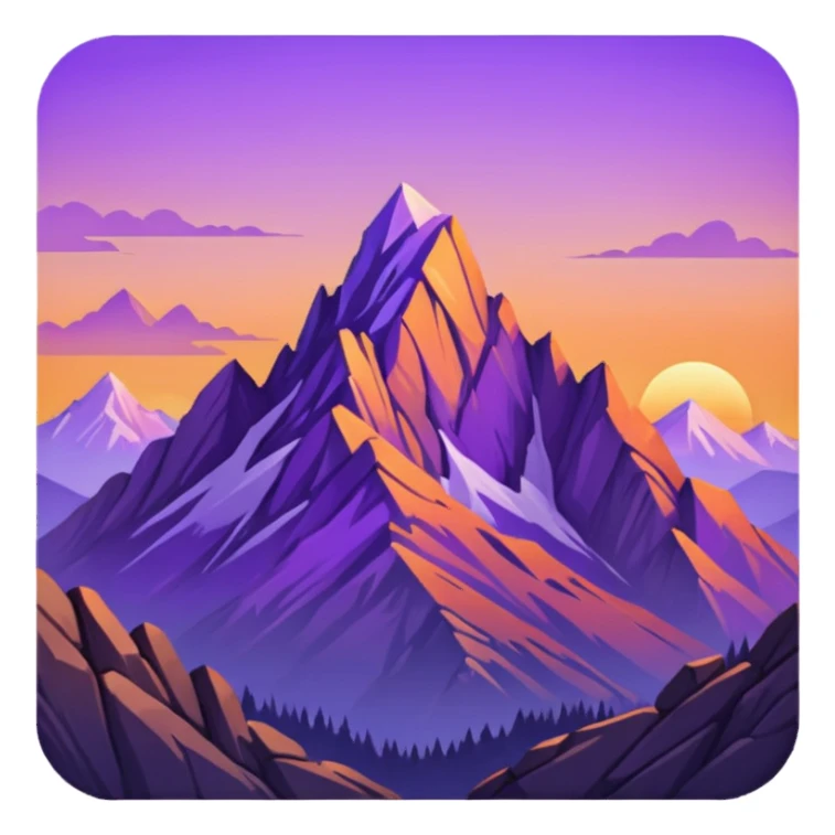 mountain sunrise sticker