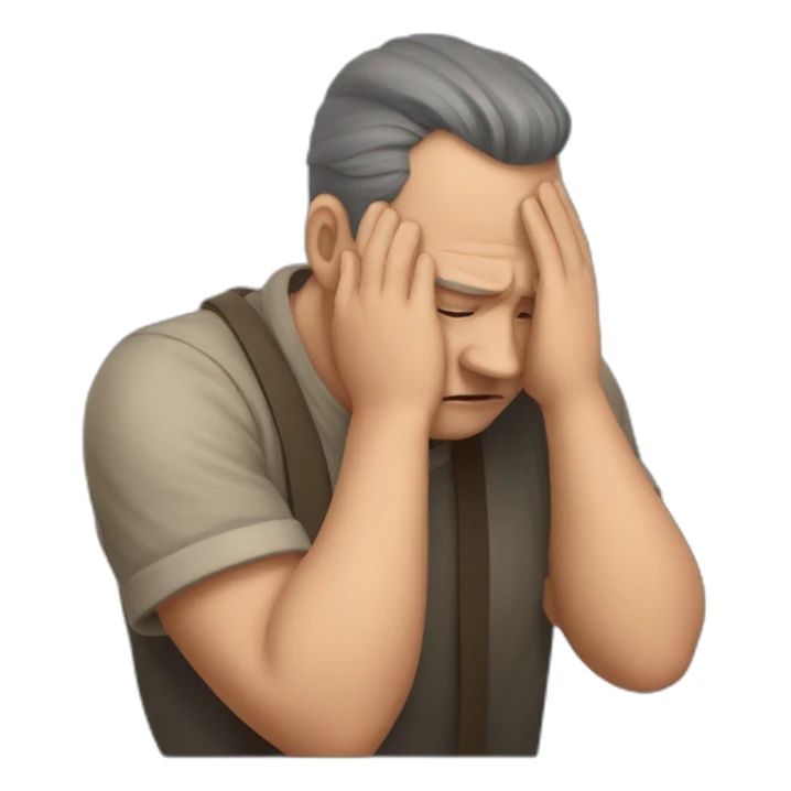 facepalm papa loel sticker