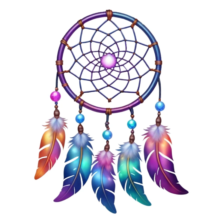 Iridescent nebula  dreamcatcher sticker