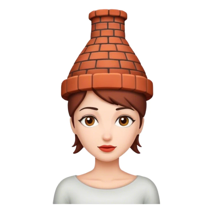 Woman with chimney on her head  sticker