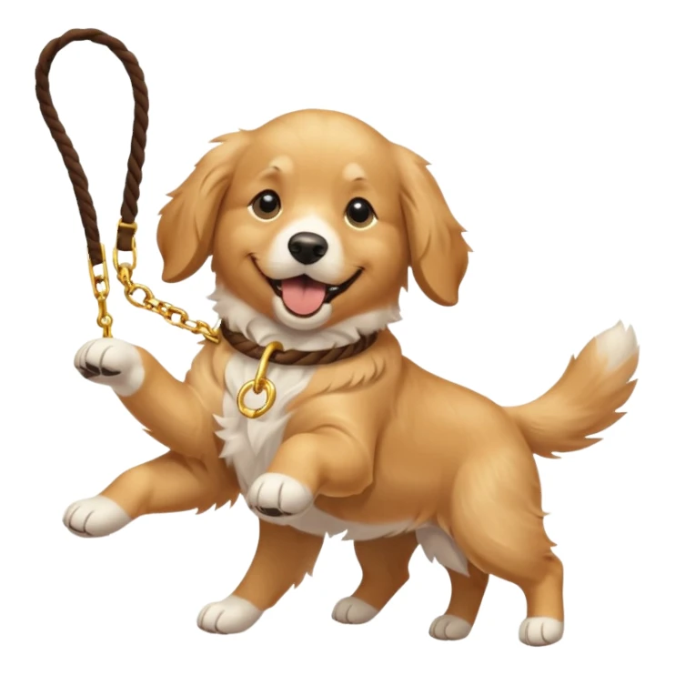 dog, double leash sticker