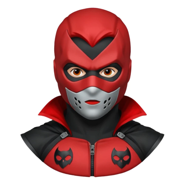 dc red hood with mask sticker