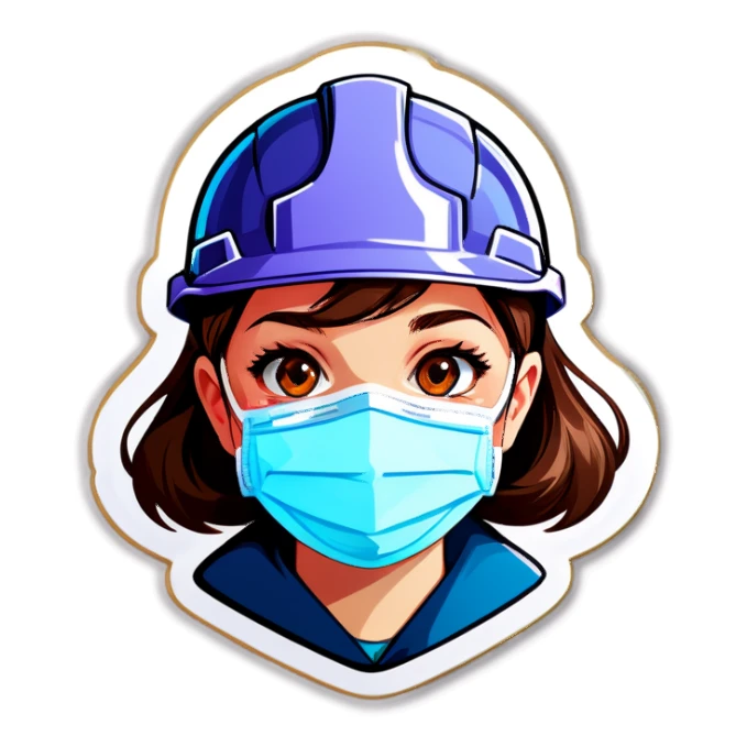 Girl with ppe sticker