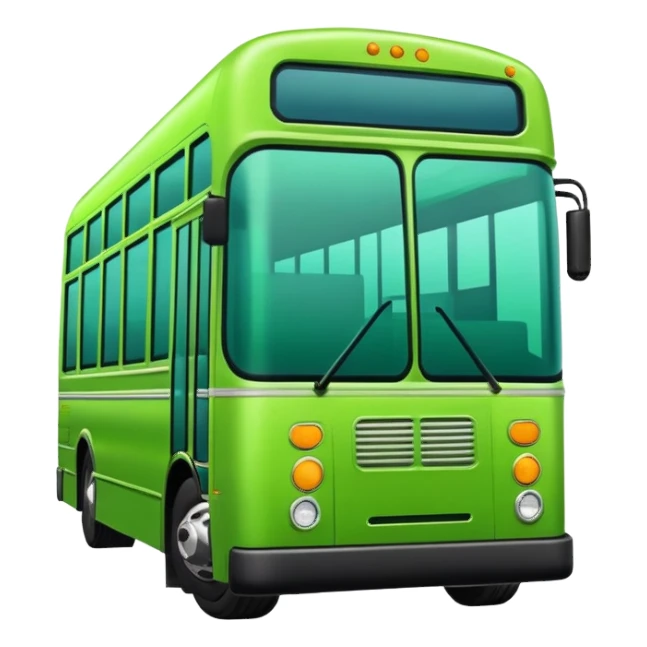 bright green city bus facing right sticker