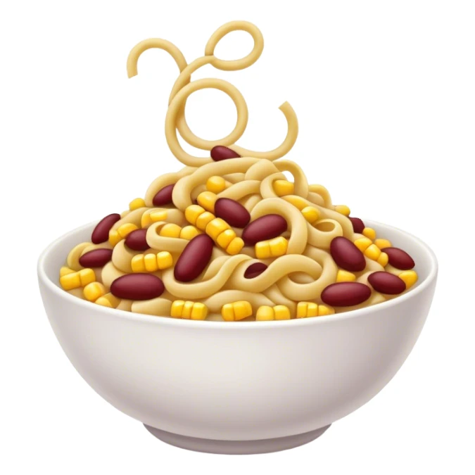 Noodles with kidneybeans and corn sticker