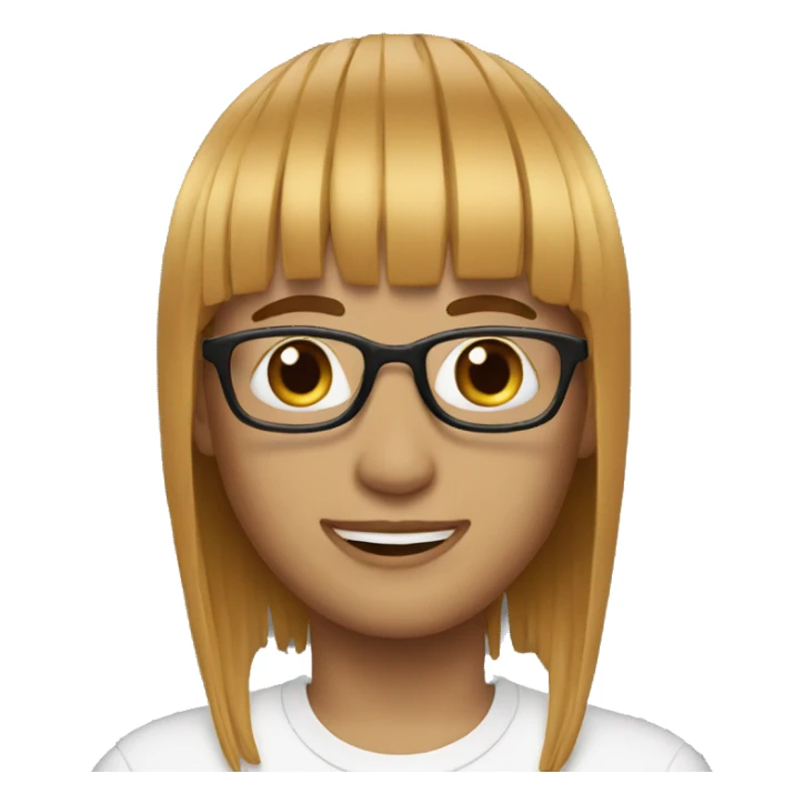 🤓 with Fringe haircut  sticker