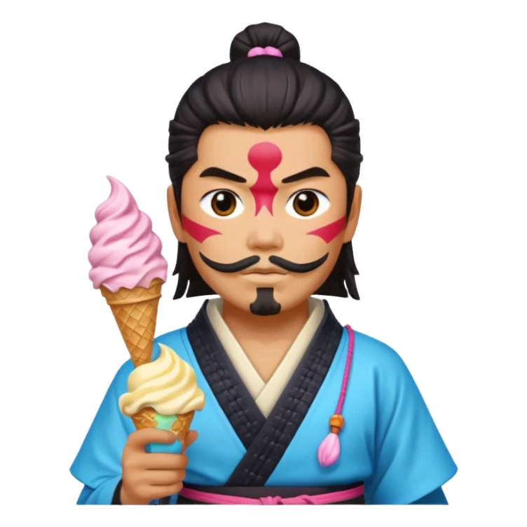 SAMURAI WITH ICE CREAM sticker