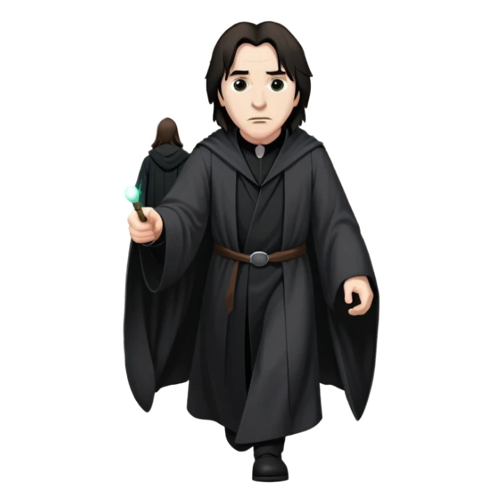 Professor Snape chasing Harry Potter down a hallway sticker