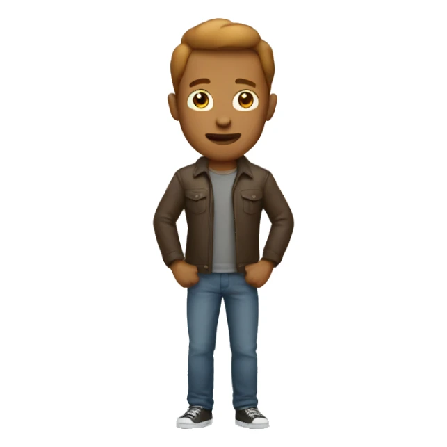 man, full body, snaps fingers sticker