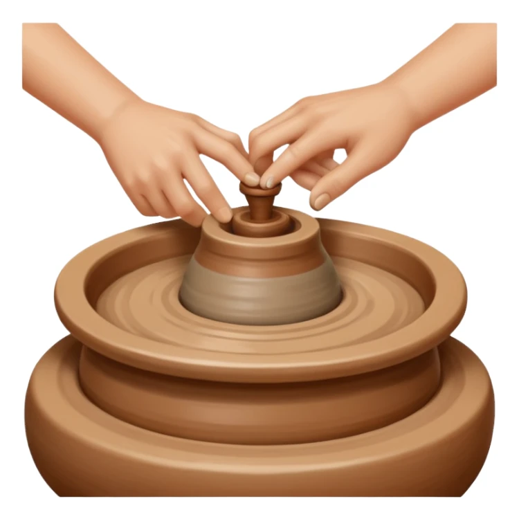 hands on pottery wheel sticker