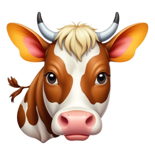 Butter fly with a cow sticker