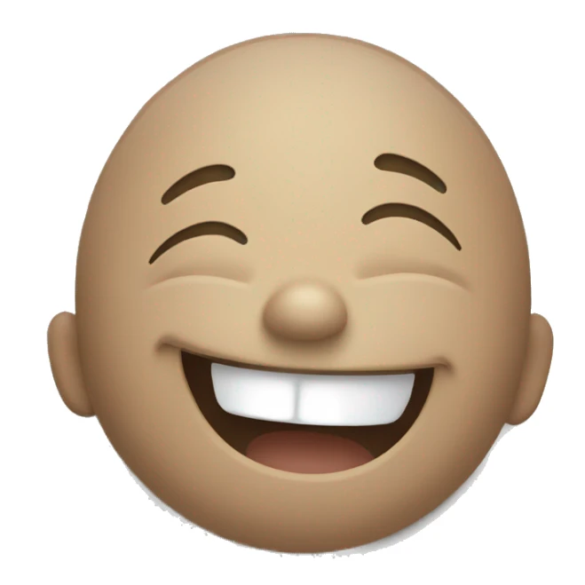 Laughing shy face  sticker