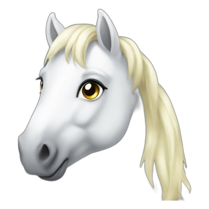Poney blanc sticker