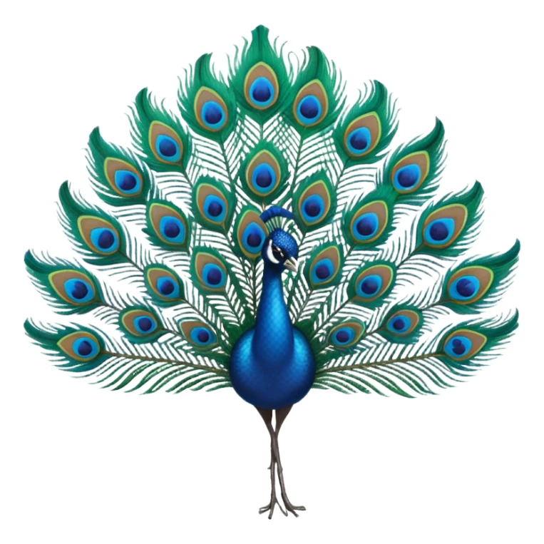 Peacock feather emoji sticker