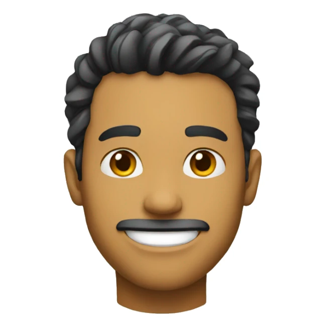 Cool guy side smile sticker