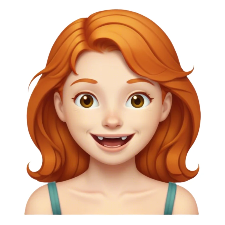ginger girl pretty laughing sticker