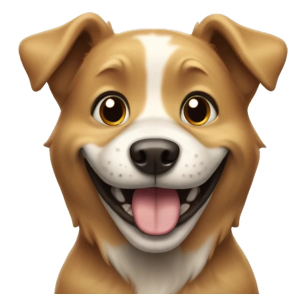 Dog with huge smile sticker