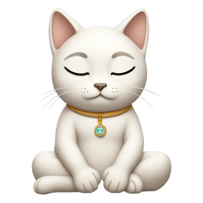 cat in meditation pose sticker