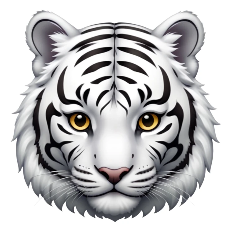White tiger emoji sticker