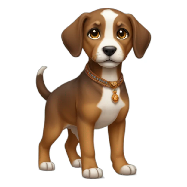 indian pariah puppy full body sticker