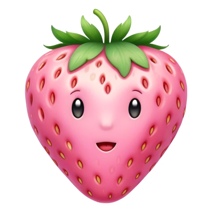 pastel pink strawberry sticker