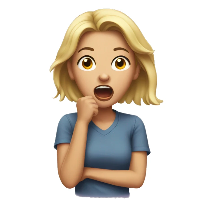 Girl yelling sticker