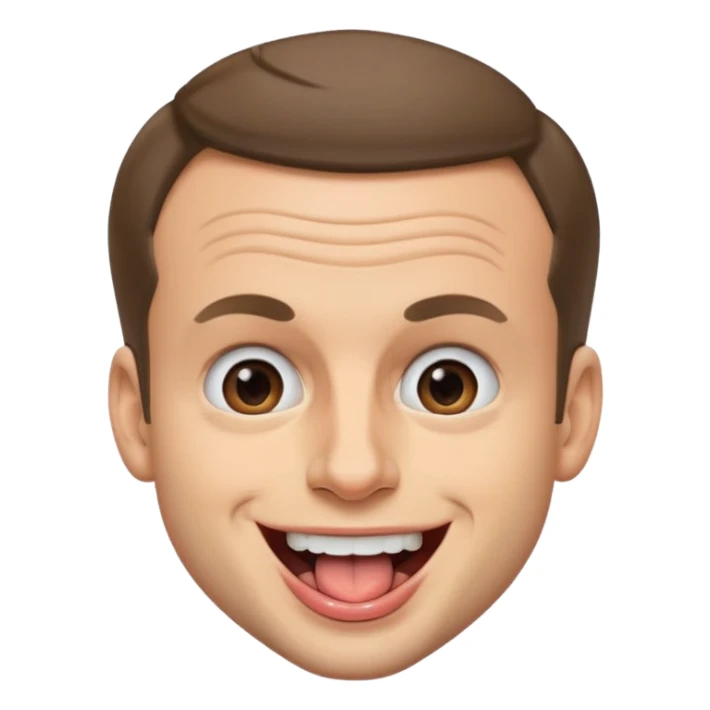 macron qui tire la langue sticker